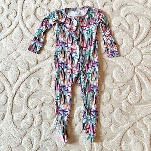Posh Peanut Irina ruffled footie 9-12 months
